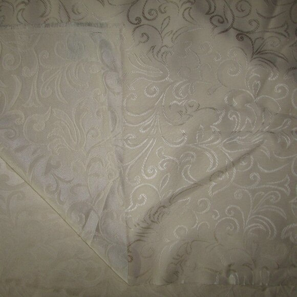 Jacquard Fabric - Creamy Off White - 74" x 100" - Picture 3 of 16